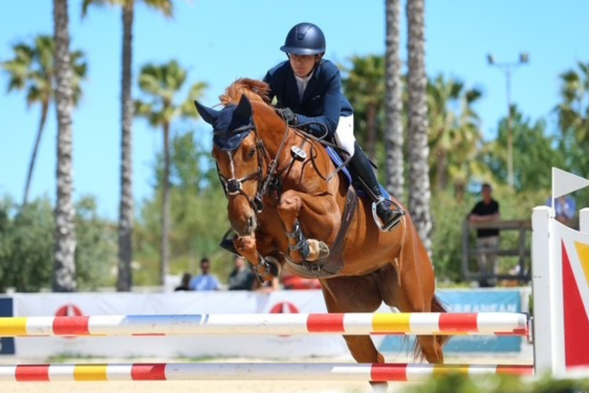 Sarah jumping Spain